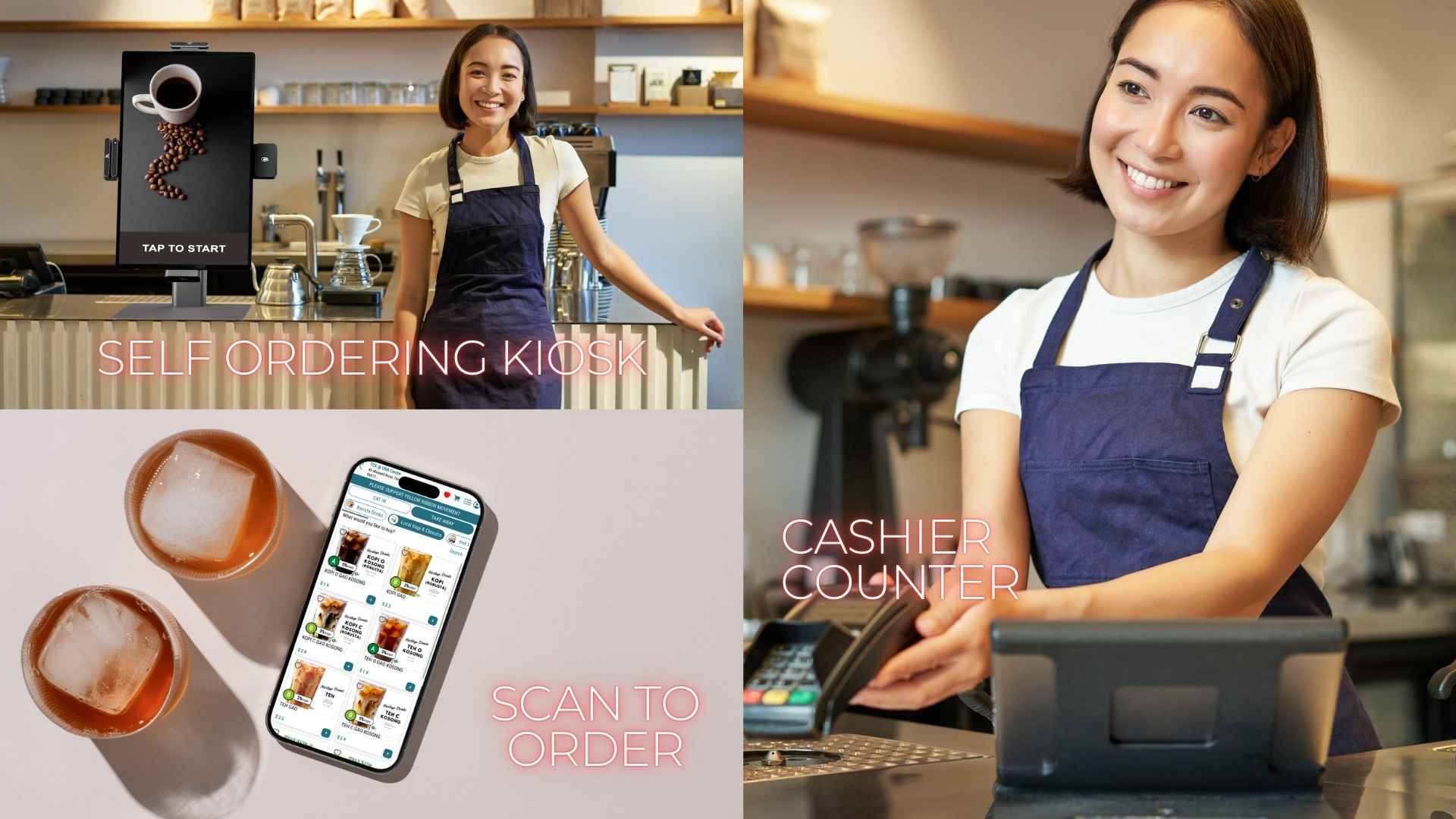 Multi-channel ordering is essential for modern business including in-person selling, self ordering kiosk and scan to order QR ordering