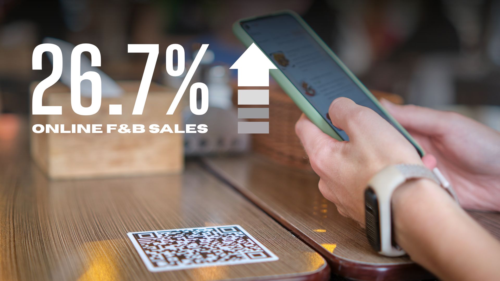 26.7% online f&b sales